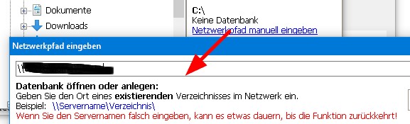 Datenbank im Netzwerk