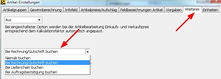 Artikel Lagerführung