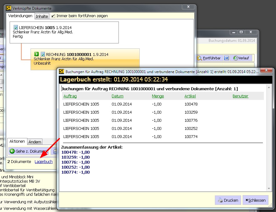 Artikel Lagerführung