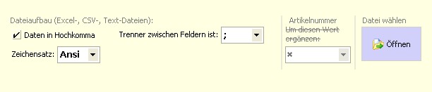 Import Adressen & Artikel