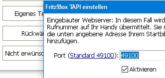 Ersatz für Fritz!Box TAPI Treiber
