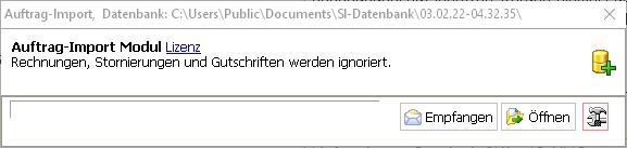 Auftrag-Import und Export Cloud