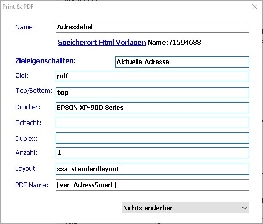 SXA, einfaches Erstellen von PDF-Dateien oder Ausdrucken