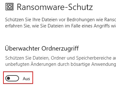 Ransomware Schutz