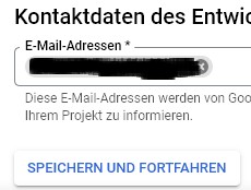 Email senden OAUTH2-Client bei Google bauen