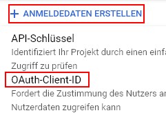 Email senden OAUTH2-Client bei Google bauen