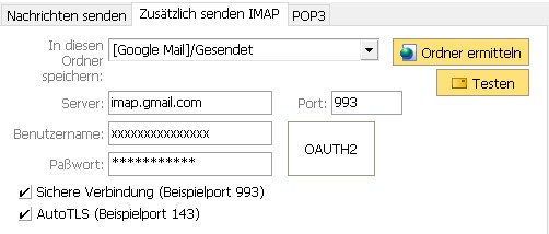 Email senden OAUTH2-Client bei Google bauen