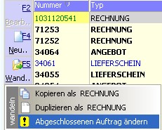 Rechnungen nachträglich ändern